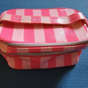 Victoria's Secret Pink and Cream Striped Bag